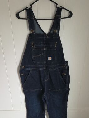 Carhartt Navy Denim Bib Overalls
